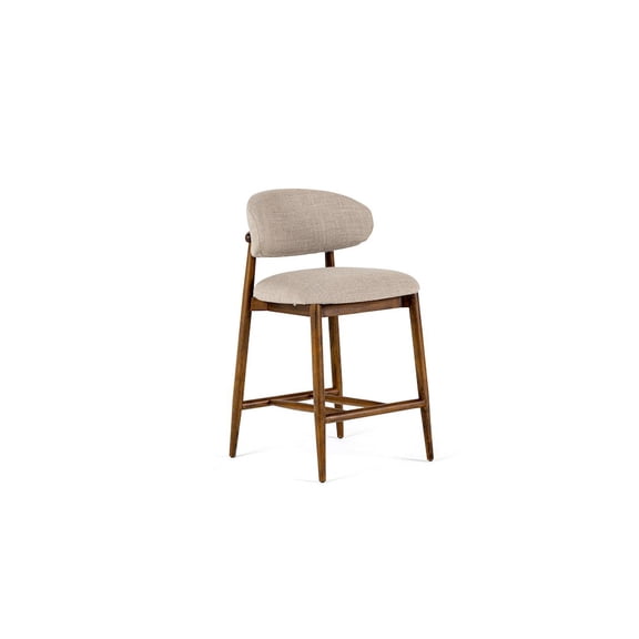 Modrest Blum - Modern Beige Linen Counter Chair