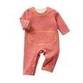 thumbnail image 2 of Luxalzxs Winter Newborn Baby Girls Boys Warm Soft Romper Jumpsuit Long Sleeve Cotton Footless Jumpsuit Onesie Overall Home Outfits, 0-3 Months, 3-6 Months, 6-9 Months, 9-18 Months, 1-2 Years, 2 of 7