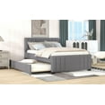 thumbnail image 5 of DeeHome Full Upholstered Platform Bed with Trundle,Grey (OLD SKU:SM001006AAE), 5 of 9