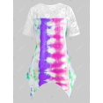 thumbnail image 2 of Más el tamaño de encaje de inserción del tinte del lazo del pañuelo camiseta Rosegal Camisetas tallas grandes, 2 of 4