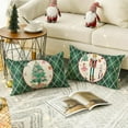 thumbnail image 4 of colorlife Merry Christmas Nutcracker Green Throw Pillow Covers, 12 x 20 Inch Winter Holiday Party Cushion Case Decoration for Sofa Couch Set of 4, 4 of 6