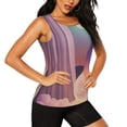 thumbnail image 2 of Balery Dreamy Moonlit Window Camiseta sin mangas estampada ligera para mujer, tops de entrenamiento sin mangas, camisetas de yoga transpirables de secado rápido.-XX-Large, 2 of 7