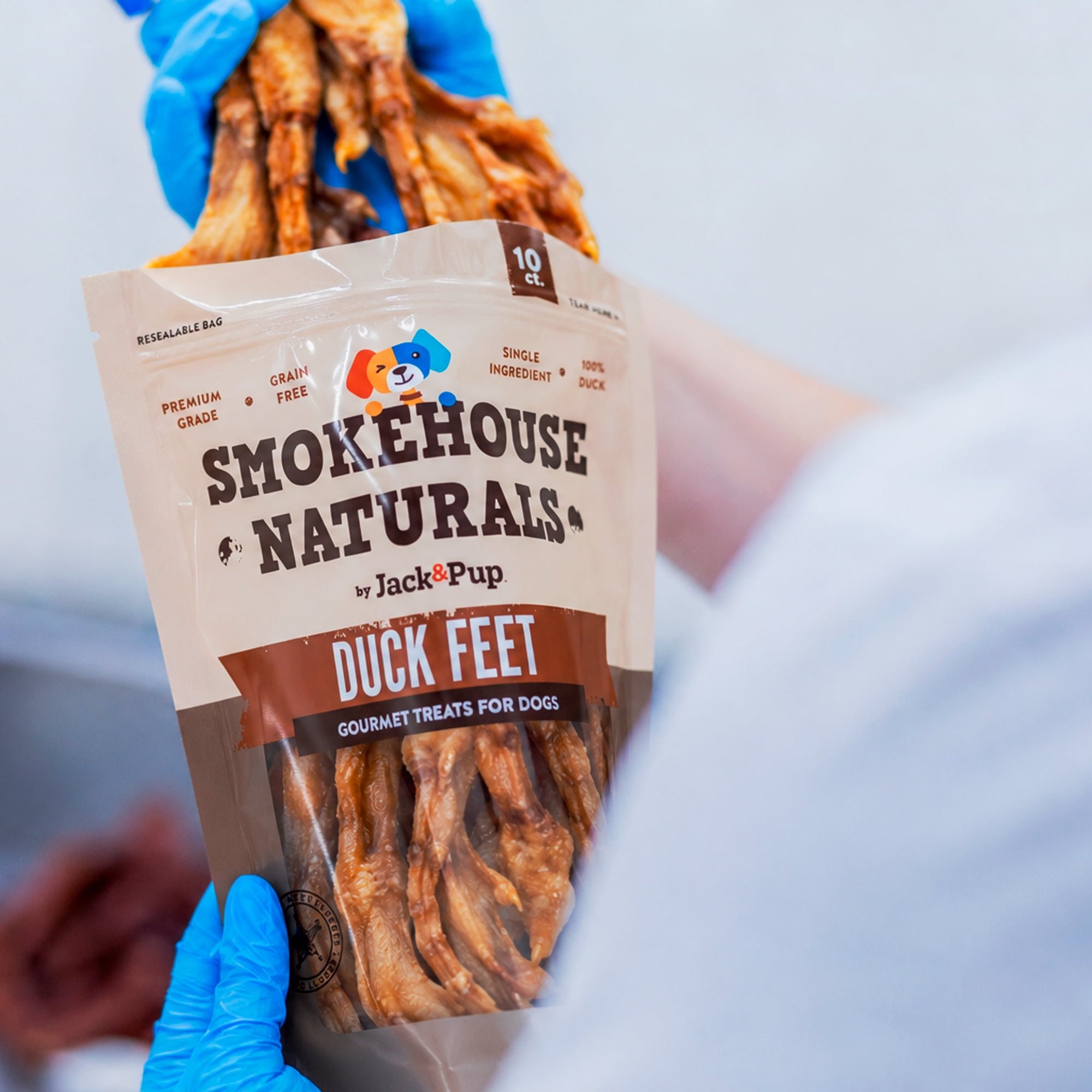 Smokehouse Naturals by Jack & Pup Duck Feet Chews 10-Count