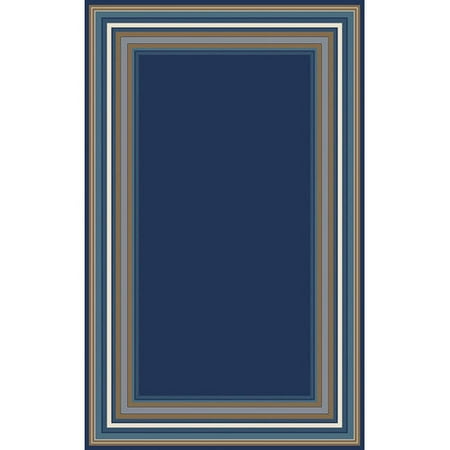 Flemish Master Weavers Harold Navy Blue Area Rug With Grey White - Navy Blue White And Grey Rugs Flemish Master Weavers Harold Navy Blue Area Rug With Grey White - Navy Blue White And Grey Rugs