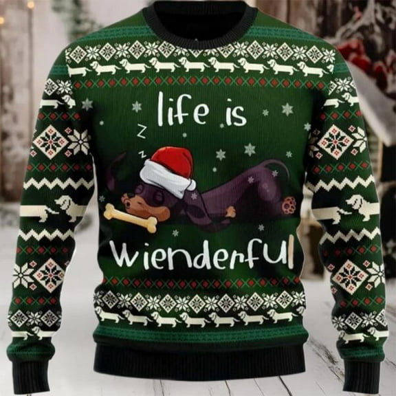 2025 Dachshund Life Is Wienderful Christmas Sweater