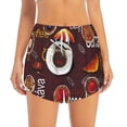 thumbnail image 4 of Lsque A Cup Of Black Coffee On A Saucer Printed Women's Running Shorts with Liner Pockets,Elastic Quick Dry Workout Athletic Gym Yoga Shorts,Womens High Waist Shorts-XX-Large, 4 of 9
