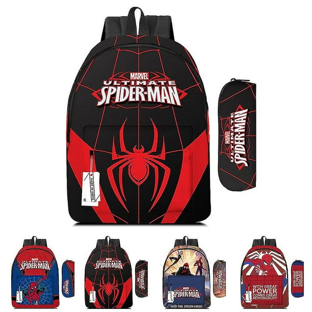 Marvel Spiderman Cartoon Backpack Student Backpack+pencil Case Book