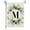 M, variant on JeashCHAT Monogram Letter V Floral Garden Flag Double Sided for Outside, Family Last Name Initial Yard Flags Patio Outdoor Decor 12x18 Inch