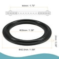 thumbnail image 2 of Uxcell 1.5" Fluorine Rubber Gasket Flange O-Ring for Vacuum Clamp Black 2 Count, 2 of 5