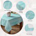 thumbnail image 5 of Turquoise Table Cloth Waterproof Tablecloths, Modern Abstract Art Ombre Striped Tablecloth Dining Table Cover for Kitchen Party Tabletop Outdoor, Rectangle Tablecloth 60x84 Inch, 5 of 9