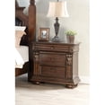 thumbnail image 2 of Traditional Antique 1pc Nightstand Bedroom Furniture Cherry Veneer Brown Finish 2-Drawers Hanging Pull Bedside Table, 2 of 5