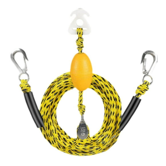 Lipstore Boat Tow Harness for Tubing Boat Tow Harness Boat Tow Rope Heavy Duty High Tensile Strength Towing Rope for Water Ski Surfing Yellow