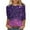 Multicolor, variant on Womens 3/4 Length Sleeve Tees Plus Size Tops Elegant Sparkly Sequin Print Blouse Casual Crew Neck Soft Tunics Tshirts Party Clothes