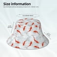 thumbnail image 2 of Kll Koi Fish Corals,Spring Summer Bucket Hat for Women Men Packable Travel Beach Sun Hat Outdoor Rave Accessories Reflective Fisherman Cap, 2 of 6