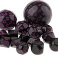 thumbnail image 5 of Langgg 15 Pcs dés Acryliques Multi Côtés pour Jeu de Rôle Violet, 5 of 5