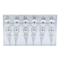 HEVIRGO 1 Box Christmas Hanging Ball Vibrant Easy to Hang Openwork Christmas Tree Hanging Ball Ornament for Christmas Tree - Silver