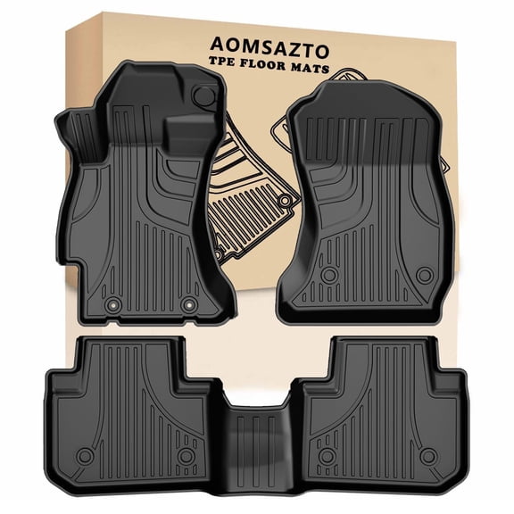 IKABEVEM Floor Mats for Subaru Forester 2014-2018, 1st & 2nd Row All Weather Protection Car Floor Liners Anti Skid Mats