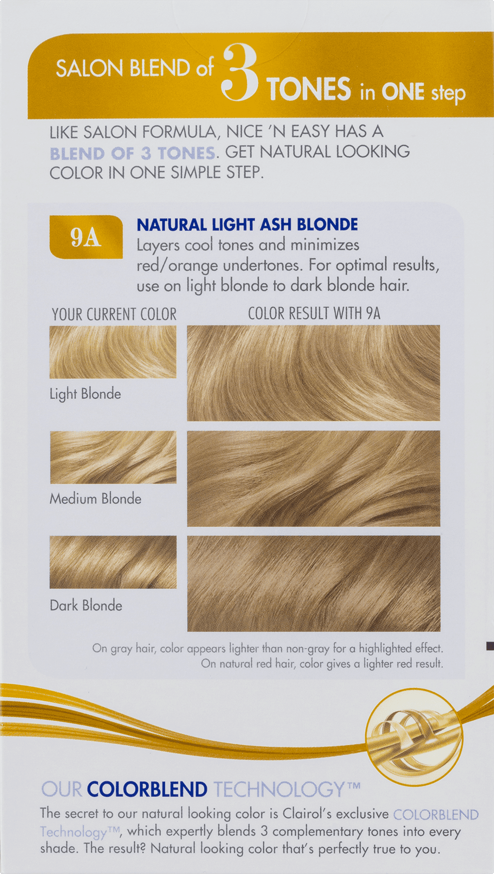 Clairol Nice N Easy 9a 102 Natural Light Ash Blonde Permanent Clairol Nice N Easy 9a 102 Natural Light Ash Blonde Permanent Color 1 0 Kit Com