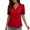 Red, variant on Summer T-Shirts for Women Lace Trim Casual V-Neck Short Sleeve Pullover Blouse Top, Red XXL
