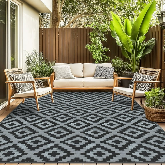 Debonair Waterproof Outdoor Rug 5x8 ft