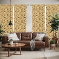 thumbnail image 2 of Ambesonne Southwestern Window Curtains, Prehistoric Art, Each 28" W x 84" L, Pale Yellow Brown, 2 of 5