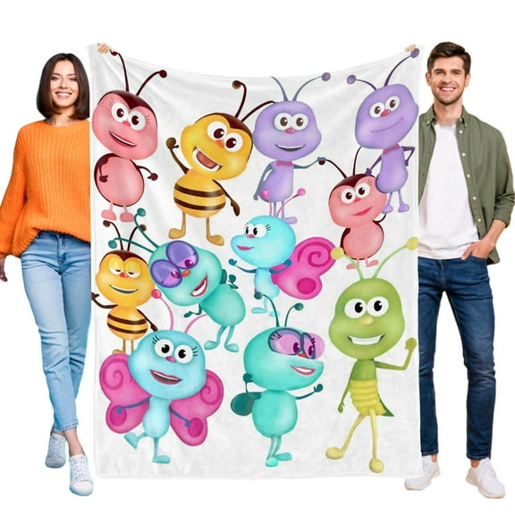 Bichikids Flannel Blanket 39*59 inch Soft And Comfortable With Clear Patterns And Easy Cleaning