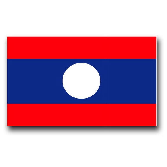 3.8 Inch Laos Flag Vinyl Transfer Decal