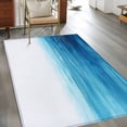 thumbnail image 2 of Blue Gradient Area&nbsp;Rug 4x6ft Ocean Abstract Sea ​​level Waves Modern Art Non-Slip&nbsp;Washable Square&nbsp;Rugs Soft Felt Indoor Floor Mat for Bedroom Kitchen Living Room Bathroom, 2 of 9