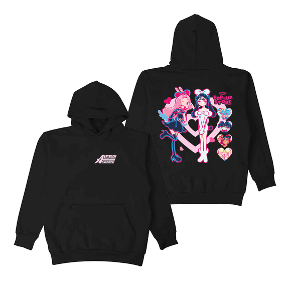 Alien Stage ALNST Merch Hoodies Pink Heart Logo Mizi Sua Merch Hoodie Unisex Pullover Long Sleeve