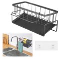 thumbnail image 2 of Yuarrent No más soporte de esponja para encimeras mojadas para fregadero de cocina, productos de limpieza, organizadores, se secan rápidamente Almacenamiento y organización del hogar Gris con pegatina, 2 of 6