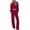 Red womens outfit sets, variant on Cyber&Monday Deals Usmixi Tracksuits Set for Women Wide Leg 2 Piece Outfits for Women Fashion Twist Knotted Cropped Pullover Tops Lounge Sets Casual Solid Sweatsuit Sets with Pocket Holiday Deals