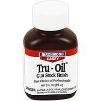 Birchwood Casey Fast-Drying Long-Lasting Water-Resistant Oil-Based Tru-Oil Stock Finish Bottle, 3 Ounce