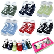 6 Pairs Baby Cotton Sneaker Newborn Ankle Sock Crew Walkers Bootie Infant Socks 0-6 Month