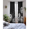 thumbnail image 3 of White Dandelion Sheer Curtains 63 Inch Length 2 Panels Set for Living Room/Bedroom, Spring Flowers Botanical Vintage Black Kitchen Curtains Grommet Semi-Sheer Curtains Window Treatments 42"x63"x2, 3 of 7