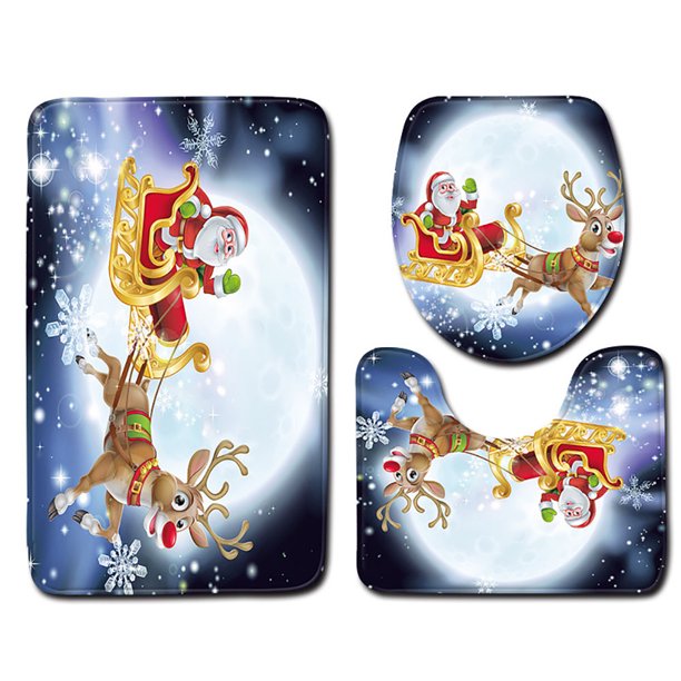 Latas de baño y conjuntos 3pcs Antideslizante Baño Alfombra Cocina Alfombra Felpudos Decoración ANMAO YSSNA221215MX0096