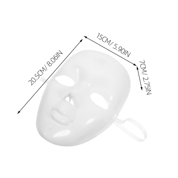 Kit De 12 Máscaras Blancas De Cartón Para Pintar – DIY Con Cuerdas Elásticas, Ideal Para Fiestas Y Cumpleaños