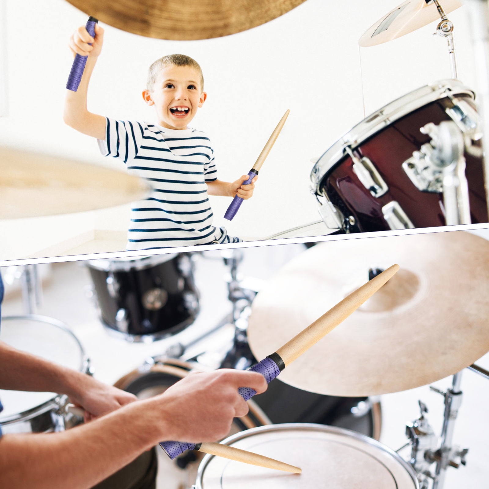 HOMEMAXS 3 Pairs Drumsticks Portable Drum Sticks Lightweight Sticks for Drum