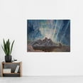 thumbnail image 2 of Boberg Northern Lights Aurora Norway Seascape Painting Extra Large Art Print Wall Mural Poster Premium XL, 2 of 3