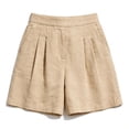 thumbnail image 4 of Admvng Women's Linen Shorts Pleated Summer Casual Trendy Shorts with Pockets, 4 of 7