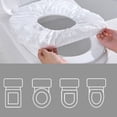 thumbnail image 3 of leyfeng 50 Uds. Funda de asiento de inodoro desechable, cojín de WC de Hotel, embalaje individual blanco, funda de inodoro de viaje gruesa, 3 of 8