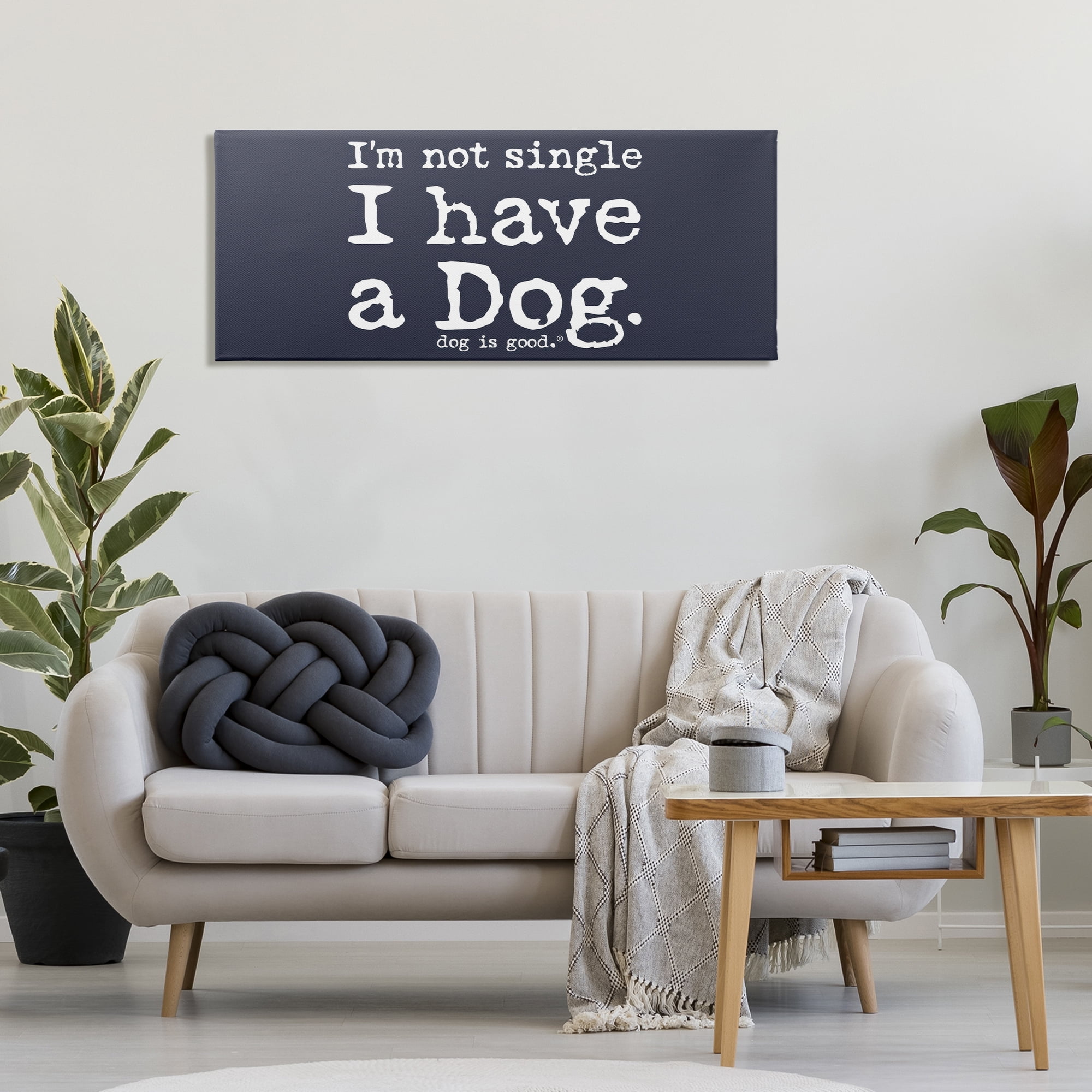 Stupell Industries Not Single Have a Dog Animals Painting Wrapped Canvas Art Print Wall Art, 48 x 20