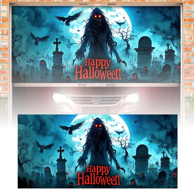 Halloween Garage Banners Exquisite Craftsmanship And Colors Create A Great Holiday For An Unparalleled Joyous Experience03!