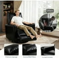 thumbnail image 4 of Swivel Recliner Chair, Deep Seat PU Leather Sofa Chair with high Backrest, Rocking Accent Chair for Nursery, Living Room, Bedroom & Home Movie Theater, Black, 4 of 8
