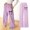 Purple, variant on Girls Loose Fit Jogger Pants, Bow Back Pocket Design with Straight Leg, Casual Athletic Sweatpants for Toddler to , Comfortable for Play Outfits, Soft Fabric for Movement
