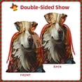 thumbnail image 2 of Rocae Vintage Colorful Flower Puppy for Christmas Drawstring Linen Gift Bag with Drawstrings Treat Bag Goody Present Bags for Christmas Party Favor-Medium, 2 of 9