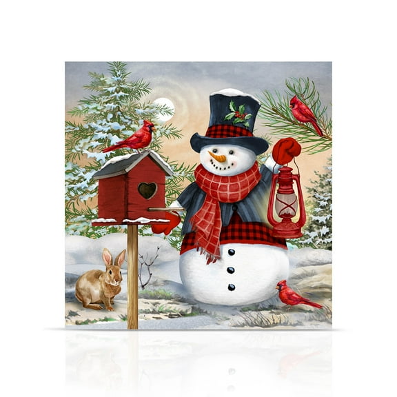 Briarwood Lane Snowman and Friends Medium LED Canvas Art