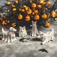 thumbnail image 4 of Halloween Ceramic Candle Holder White Decorative Tea Light Holder, 4 of 7