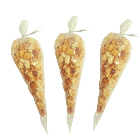 Wedding Favor Cones - Just Popped Gourmet Caramel Cone Bags Party Favor Wedding Favor Baby Shower Favor -2 cups each-24 Pack