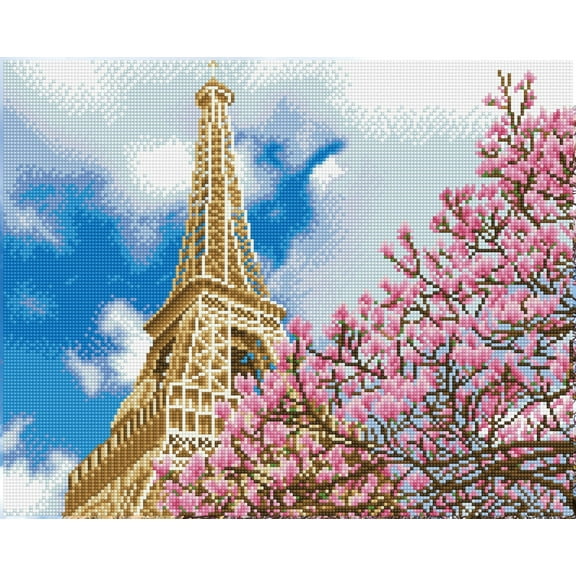 Diamond Dotz La tour Eiffel Diamond Painting Kits for Adults - Diamond Art Kits a Relaxing Creative Craft Kit with Dotz Gems 15.8x19.7