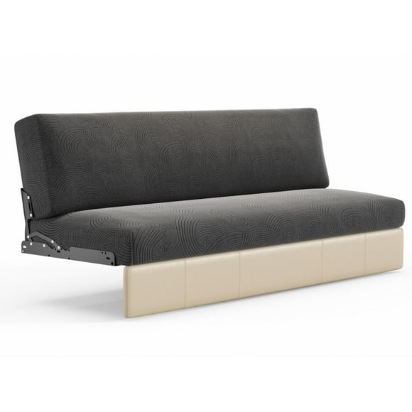 Hudson Comfort Housses de Canapé RV pour Canapé-Lit - Housses de Dossier et de Siège 2 Pcs Idéales pour Jackknife - Housses de Campeur pour Meubles RV - Tissu Super Extensible avec Élastique de 1cm - Gris Foncé